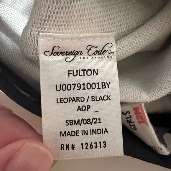 Sovereign Code Girls Leopard Black Purple Pant - Size 12 months NWT - Picture 5 of 6